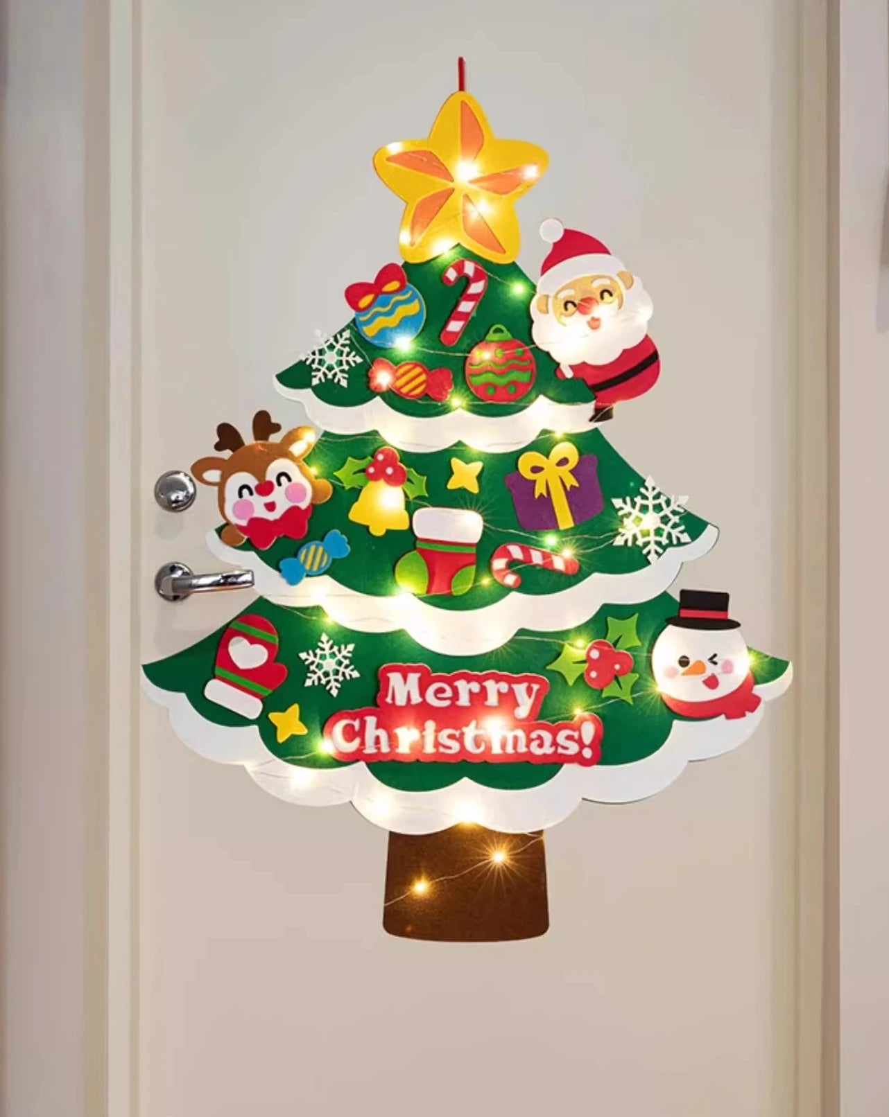 DIY Handmade Felt Christmas Tree 2025 Children's Toys Material Pack Christmas Gifts Decorations Living Room New Christmas deco