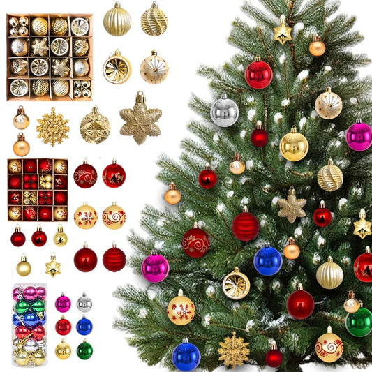 Christmas Balls Shiny Bauble Ball Christmas Tree Hanging Pendant Ornaments For Party Decorations New Year Navidad Gifts