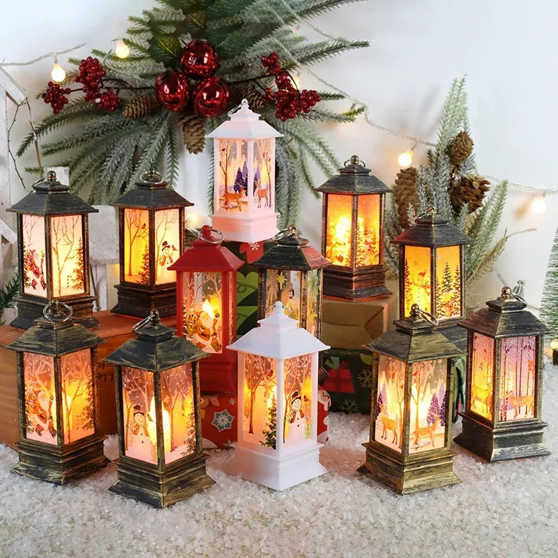 Christmas Lanterns Light Merry Christmas Decorations for Home Christmas Tree Ornaments 2025 Navidad Xmas Gifts New Year Pendants