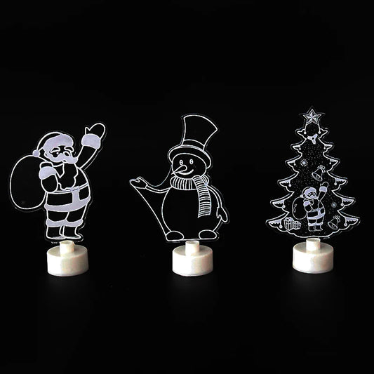 Christmas Personalized Acrylic LED Night Lights 2025 New Year Christmas Kids Gift Christmas Ornaments Atmosphere Lights